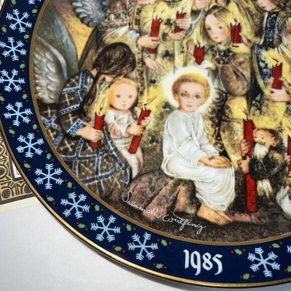 1985 German DIE NACHTWACHE DER ENGEL Angel's Vigil Ltd Ed Plate 10 1/2" # 674 B - Picture 3 of 8